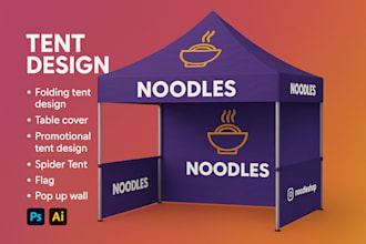 design canopy tent, flag design and trade show display brand or event