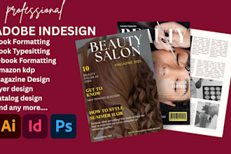 design format, magazine, catalog pdf, manual guides with adobe indesign project