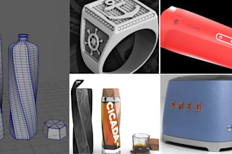 design and animate 3d product animation, 3d jewelry design and product rendering