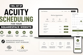 setup acuity scheduling for your squarespace website, squarespace scheduling