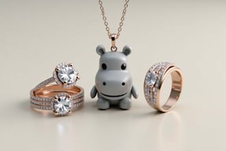 realistic 3d jewelry design, rings, hippop pendant design, bracelet, rendering
