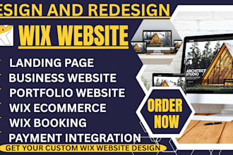 develop wix website design redesign wix website wix online store wix redesign