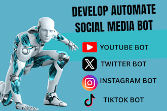 setup instagram API bot, tiktok livestreaming bot, reddit bot, youtube API bot