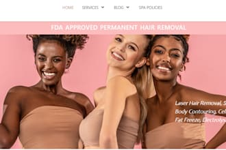 wix wordpress squarespace hair extension website cosmetic beauty salon website