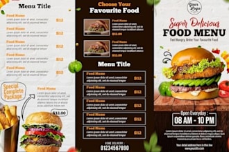 design professional restaurant menu design food menu and digital menu design