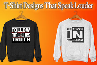 create trendy typography and illustration t shirt designs