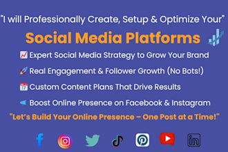 create a custom social media growth plan with strategy and content ideas