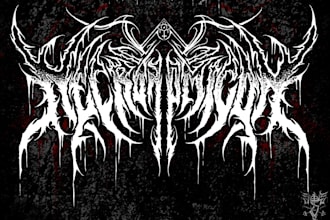 make brutal death metal, deathcore, black metal band logo