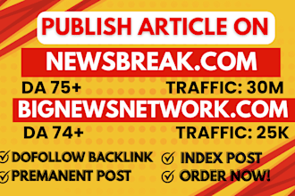write and publish article on newsbreak, premium guest post service