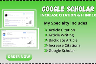 increase citation h index on google scholar peer review journal