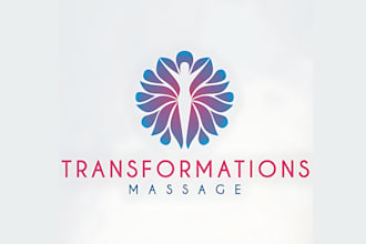 make an modern unique spa massage wellness yoga therapy logo