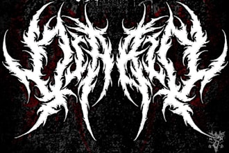 draw black, slam, or death metal logo for your band