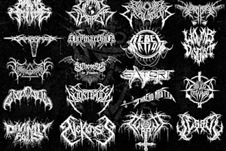 design you a brutal death metal, slamming, deathcore logo
