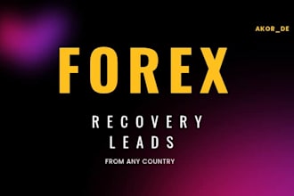 hot forex depositors leads, recovery leads, forex leads