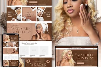 design or redesign flawless beauty, skincare wix website that radiates luxury