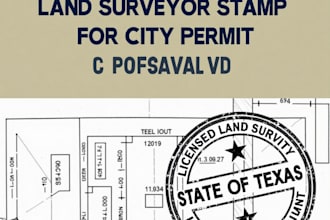 draw survey plans, site plan, grading plans for city permits