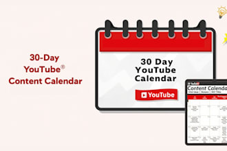 create a 30 day youtube content calendar with viral ideas and hooks