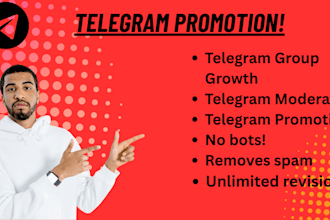 promote your telegram channel and be your telegram moderator