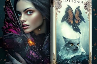 make a unique fantasy book cover illustration for you