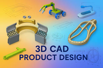 create 3d cad design, product modeling, rendering, and 2d drawings in solidworks