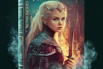 make amazing  book cover design, fantasy book cover illustration