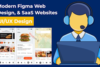 do figma landing pages, saas websites, web apps, dashboard with modern UI UX