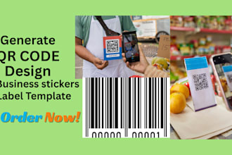 create custom qr code, business stickers and label for your business