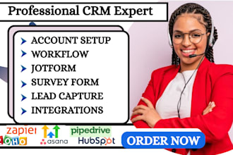 setup zapier integration hubspot zoho crm surveymonkey jotform for lead tracking