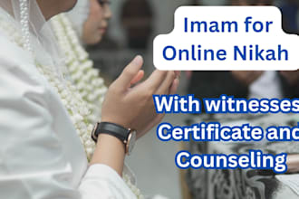 lead your online islamic wedding as your nikah imam