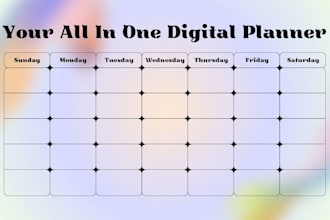 design a hyperlinked digital planner or journal for your etsy shop