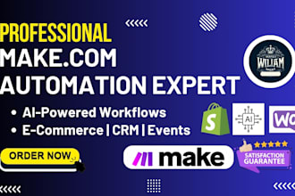 build your make com ai driven ecommerce CRM  event automation pipeline zapier