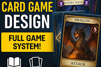 create your complete card game with rules, card design, and print files