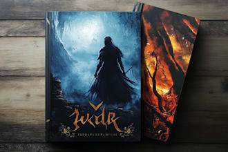 create your ideal premium fantasy art book cover illustration