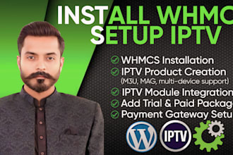 setup a complete iptv billing system with whmcs
