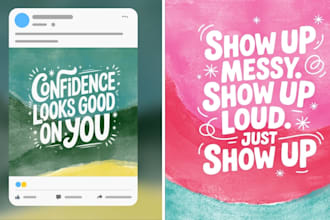 design fun social media quote posts using ai handlettering