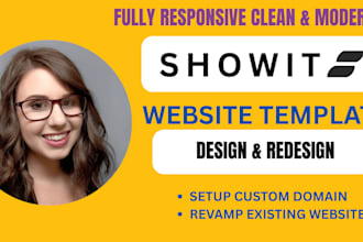 redesign your outdated showit website to look clean modern and branded