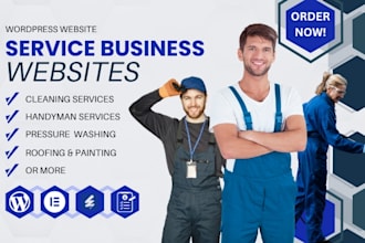 create a cleaning, handyman, junk and pressure washing website or landing page