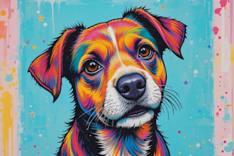 create graffiti pop art canvas designs and murals