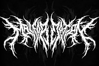 create death metal, black metal, and brutal death metal logo