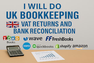 do UK bookkeeping, vat return, and bank reconciliation in xero or quickbooks