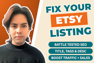 rewrite your etsy listing with SEO keywords to increase sales