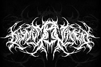 design a brutal death metal logo
