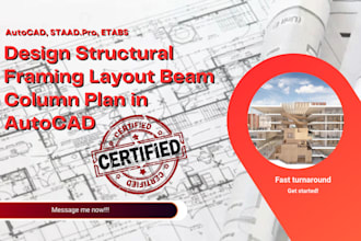 design structural framing layout beam column plan in autocad