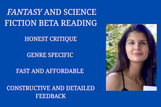 beta read and critique your fantasy or science fiction novel