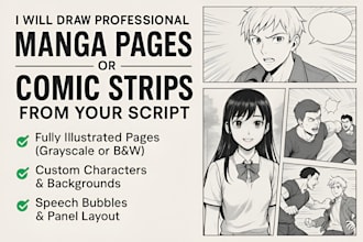 draw nsfw anime manga pages comic strips comic page manga panel for your script