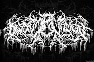 design death metal logo, slamming, gore grind,black metal