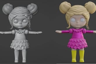 3d model, toys, figure, action figure, miniature, statue, animal model, 3d stl