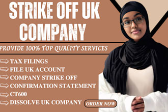handle your UK company strike off file UK account taxes confirmation statement