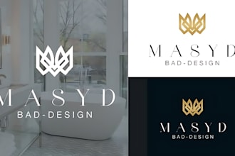 do modern cleaning, furniture and home furnishing logo design