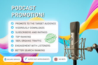 do podcast promotion on apple podcasts and spotify soundcloud music promotion